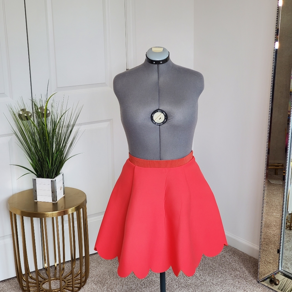 H&M Scuba Skirt L Coral